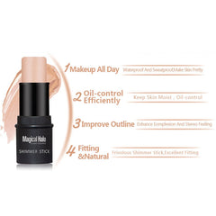 Highlighter Stick, Concealer Sticks Highlighting Powder Creamy Silver Gold Shimmer Bronzer Highlighter Makeup for Face Repairing Flawles(#1)