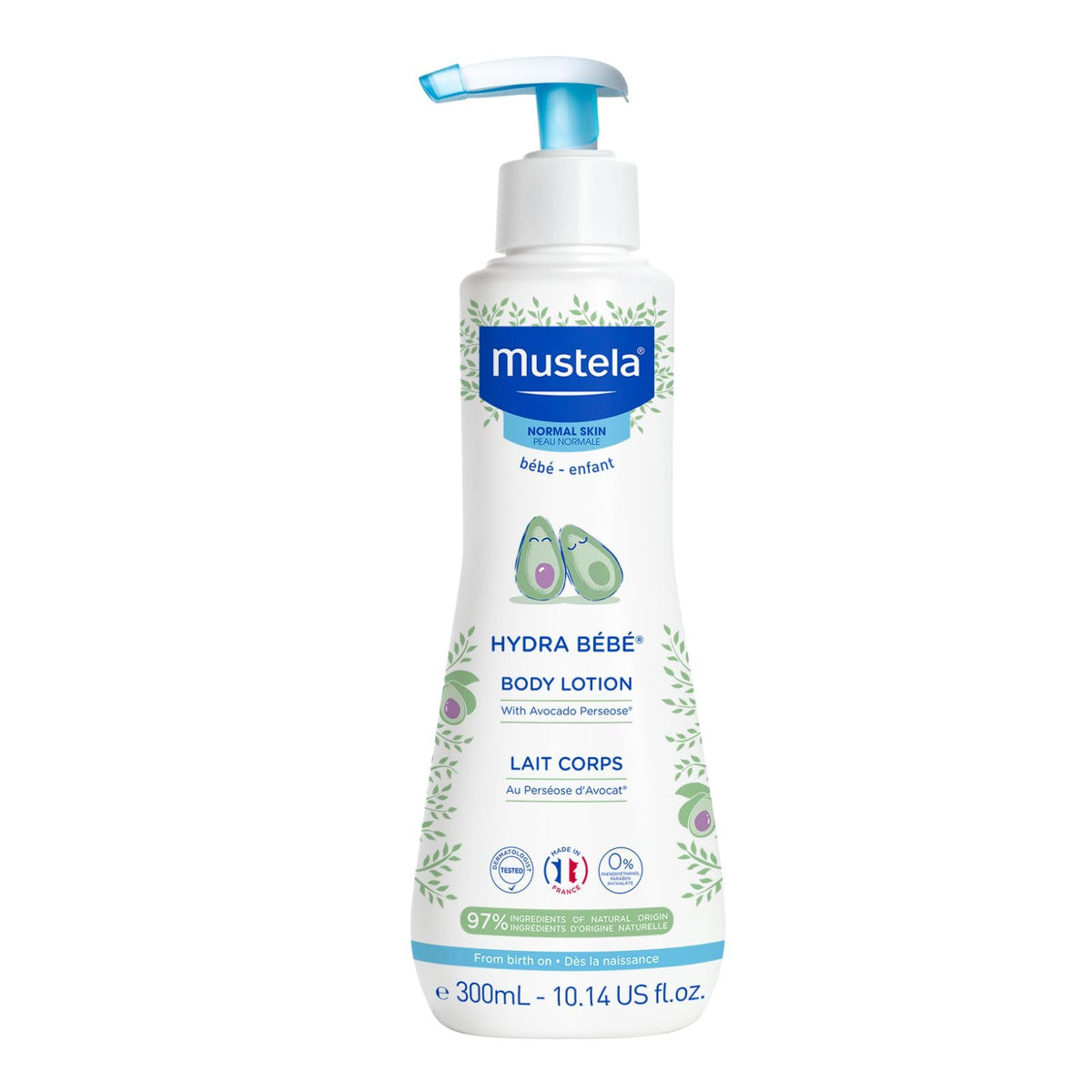 Mustela, Hydra Bebe Body Lotion with Organically Farmed Avocado, 300 ml