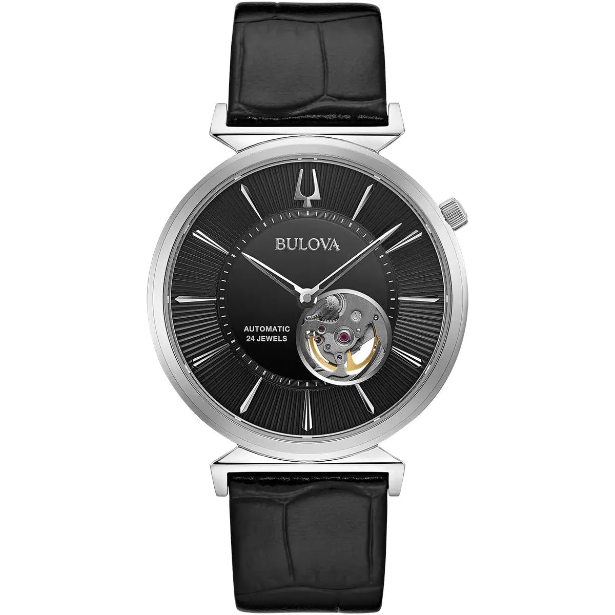 Bulova 96A234 Regatta Analogue Automatic Watch for Men, Black