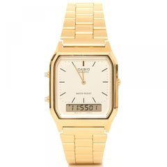 Casio Mens Quartz Watch Gold/White