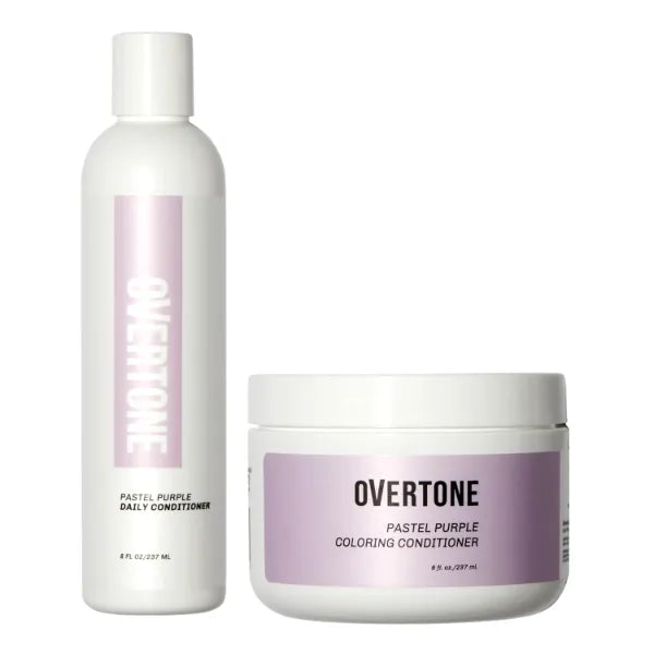 Overtone Semi Permanent Hair Color & Maintenance Daily Conditioner Set, Pastel Purple