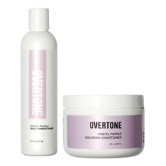Overtone Semi Permanent Hair Color & Maintenance Daily Conditioner Set, Pastel Purple