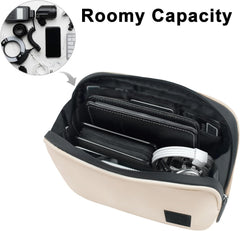 Azonee Electronics Organizer, Travel Universal Cable Cord Organizer Bag Portable Waterprrof Leather Electronics Accessories Bag for Cable, Charger, Phone, SD Card, Business Travel（Style B）