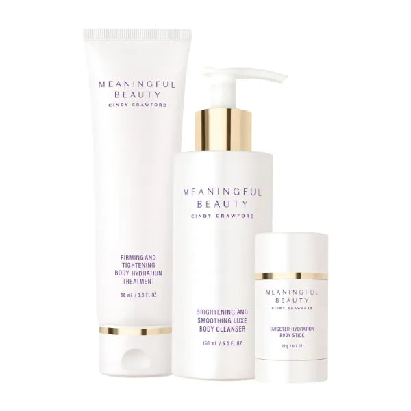 Meaningful Beauty Hydrating & Firming Bodycare Trio – Luxe Body Cleanser + Hydration Treatment + Targeted Hydration Body Stick