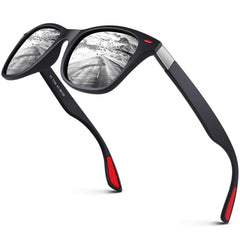 GQUEEN Classic Horn Rimmed Semi Rimless Polarized Sunglasses for Men Women GQO6