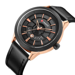 CURREN Mens Watches,CURREN Watches Quartz Analog Calendar,Wrist Watch for Men, Fashion Waterproof Stainless Steel Band-Black
