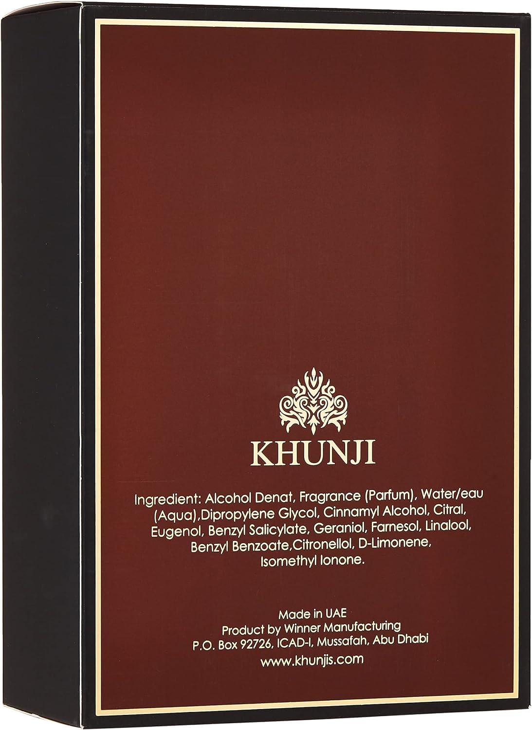 Khunji Copper Oud Eau De Parfum For Men, 100 ml