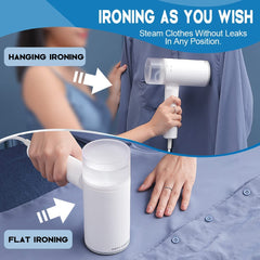 TERRIFI Steamer for Clothes, Foldable Handheld Clothing Wrinkles Remover for Garments, 20-Second Fast Heat-up, Portable Mini Fabric Steam Iron for Home and Travel