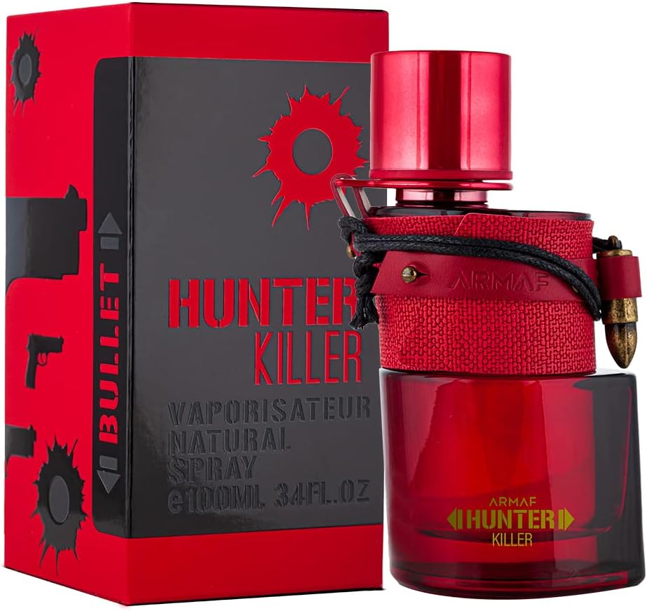 Armaf New Hunter Killer Red Bullet Eau De Parfum 100ml Perfume For Men, Woody Spicy, Premium Fragrance for Him