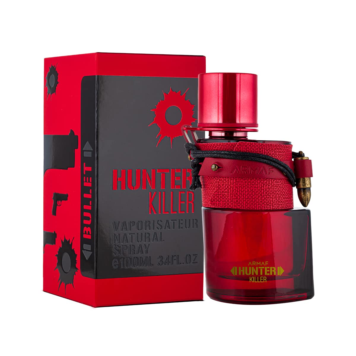 Armaf New Hunter Killer Red Bullet Eau De Parfum 100ml Perfume For Men, Woody Spicy, Premium Fragrance for Him