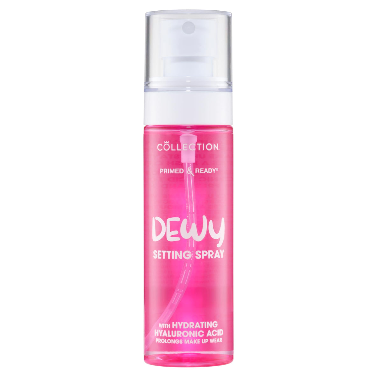 Collection Cosmetics Primed & Ready Dewy Setting Spray, Long Lasting, Hydrating, Dewy Finish, With Added Hyaluronic Acid - 70ml