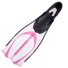 Cressi Pluma Fins - High Quality Unisex Full Foot Fins for Diving, Snorkelling, Swimming - Clear/Pink