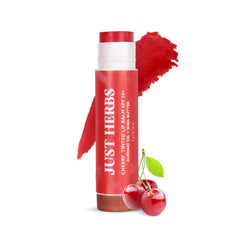 Just Herbs Tinted Lip Balm for Men and Women with SPF 20+ for Dark Lips to Lighten 4 g (Cherry)