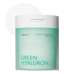 MILKTOUCH Green Hyaluron Toner Pads Hydrating & Soothing Facial Pads w/Hyaluronic Acid & Centella Asiatica for Sensitive Skin, Pore Care, Daily Use, Calming, Moisturizing, Korean Skincare 60pcs