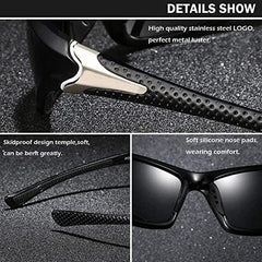 Men's Driving Sunglasses, Sports Sunglasses for Men Polarized UV protection Polarized Glasses Mens Sports Polarized Sunglasses 100% UV Protection Sports Eyewear Fishing Golf Goggles Cycling Driving