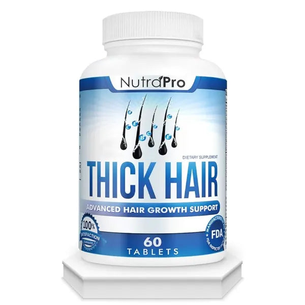 NutraPro Thick Hair Growth Vitamins– Hair Growth Pills With DHT Blocker Stimulates Faster Growth for Weak, Thinning Hair–Biotin Hair Supplements with Keratin & Collagen Helps Men&Women Grow Perfect Hair.