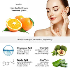 BEAUME® Set: Dermaroller with 540 needles • the Original • certified in Germany (0,50mm) & BEAUME® Vitamin C Serum 25% with Hyaluronic Acid, Ferulic Acid, Vitamin E and Aloe Vera 30ml