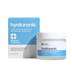 Natual Outcome Hyaluronic Acid Moisturizer Face Cream for Skin, Daily Day & Night Hydrating Lotion Triple Hyaluronic Acid & PCA - Vegan, Cruelty Free, Fragrance Free 2 OZ