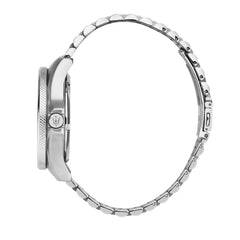 Maserati Men's Watch, Automatic, Analog, 44.00, bracelet, Steel Band, Sfida Collection - R8823140011 - Silver/Blue