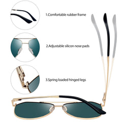 Joopin Sunglasses for Men Women, Polarized Classic Sunglasses Lightweight Metal Frame UV400 Protection