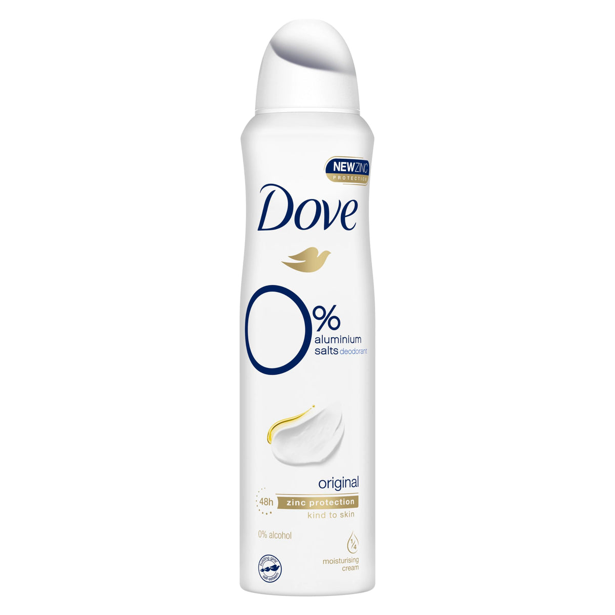 DOVE Women Antiperspirant Deodorant Spray, for 48 hour protection, Original, aluminum-free, with ¼ moisturising cream, 150ml
