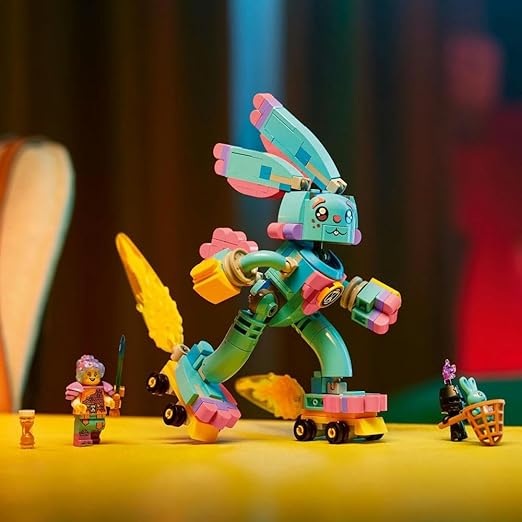 LEGO DREAMZzz 2in1 Izzie and Bunchu the Bunny Buildable Toy Rabbit Figure with Roller Skates, Imaginative Play Set Based on the TV Show, Animal Toys for Kids, Boys, Girls Aged 7+ 71453