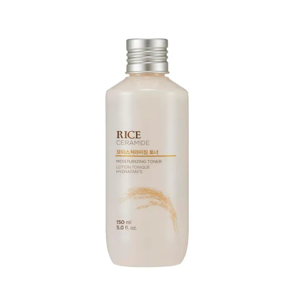 THE FACE SHOP Rice Ceramide Moisturizing Toner, Hydrating with Rice Water, Targets Dryness, Strengthens Skin Barrier, Lightweight, Korean Skin Care, 5.0 fl. Oz