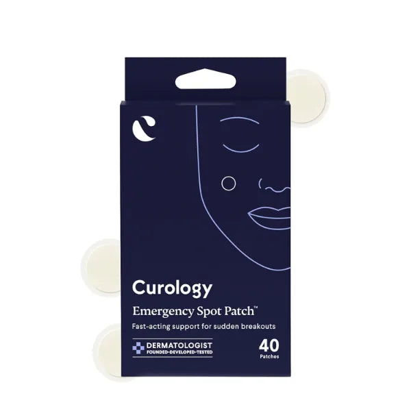 Curology Emergency Spot Pimple Patches for Face, Stocking Stuffer Gifts, Hydrocolloid Pimple Patches Fast-Acting, 40 Count