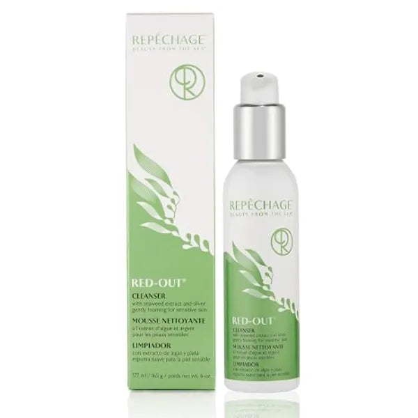 Repechage Red Out Cleanser for Sensitive Skin Gentle Foaming Facial Cleanser with Seaweed, Quercetin, Aloe Vera, Chamomile, Green Tea & Orange Water Professional Skincare 6 fl oz / 180 mL