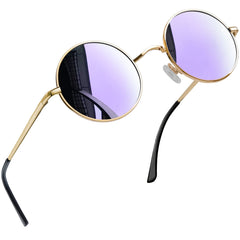 Joopin Round Polarized Sunglasses for Men Women, UV Protection Sun Glasses Small Circle Hippie Lennon Shades Sunglasses