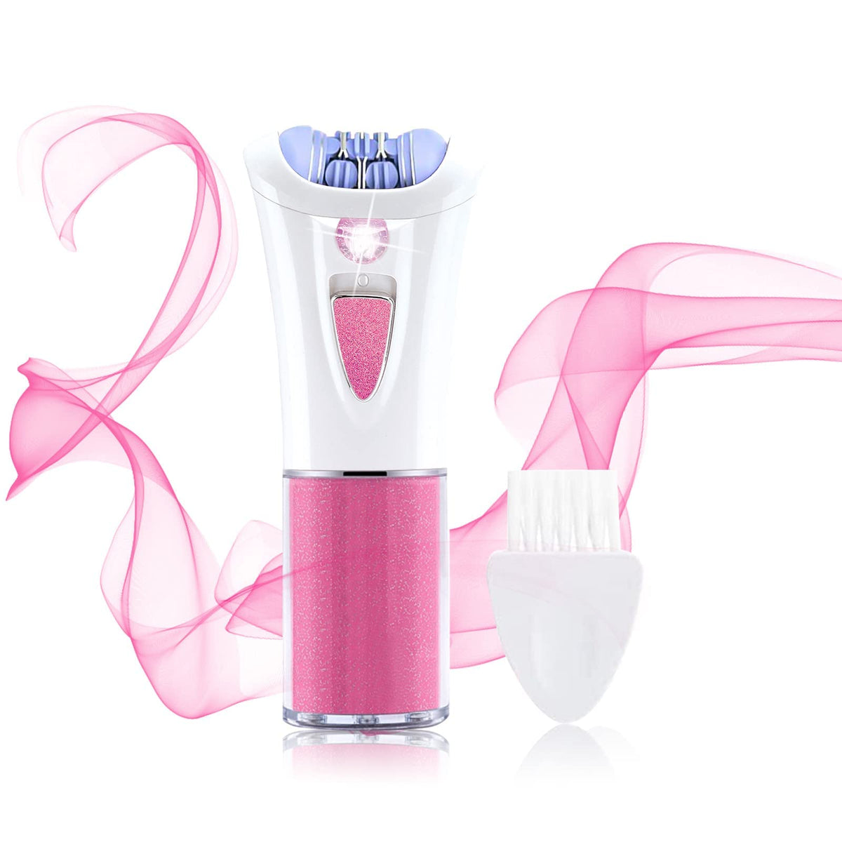 SYOSI Facial Epilator, Cordless Facial Hair Removal for Women Face & Body Hair Remover, Electric Mini Epilator with LED Light, Bikini Trimmer for Facial Body Armpit Bikini Leg