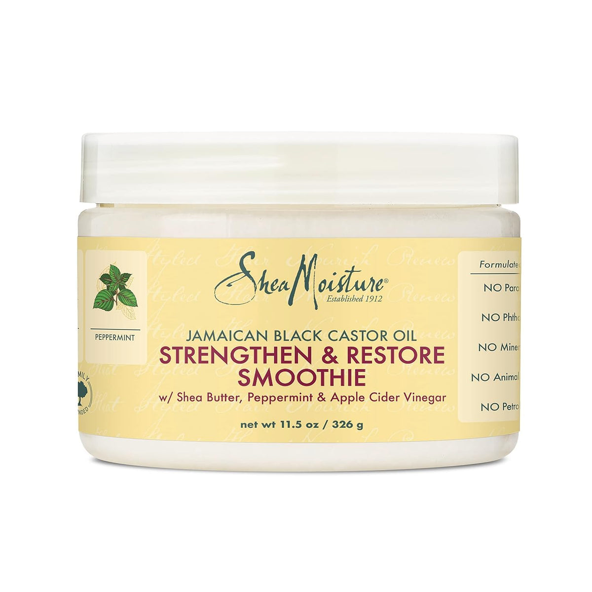 Shea Moisture Jamaican Black Castor Oil Strengthen & Restore Smoothie Cream for Unisex - 12 oz