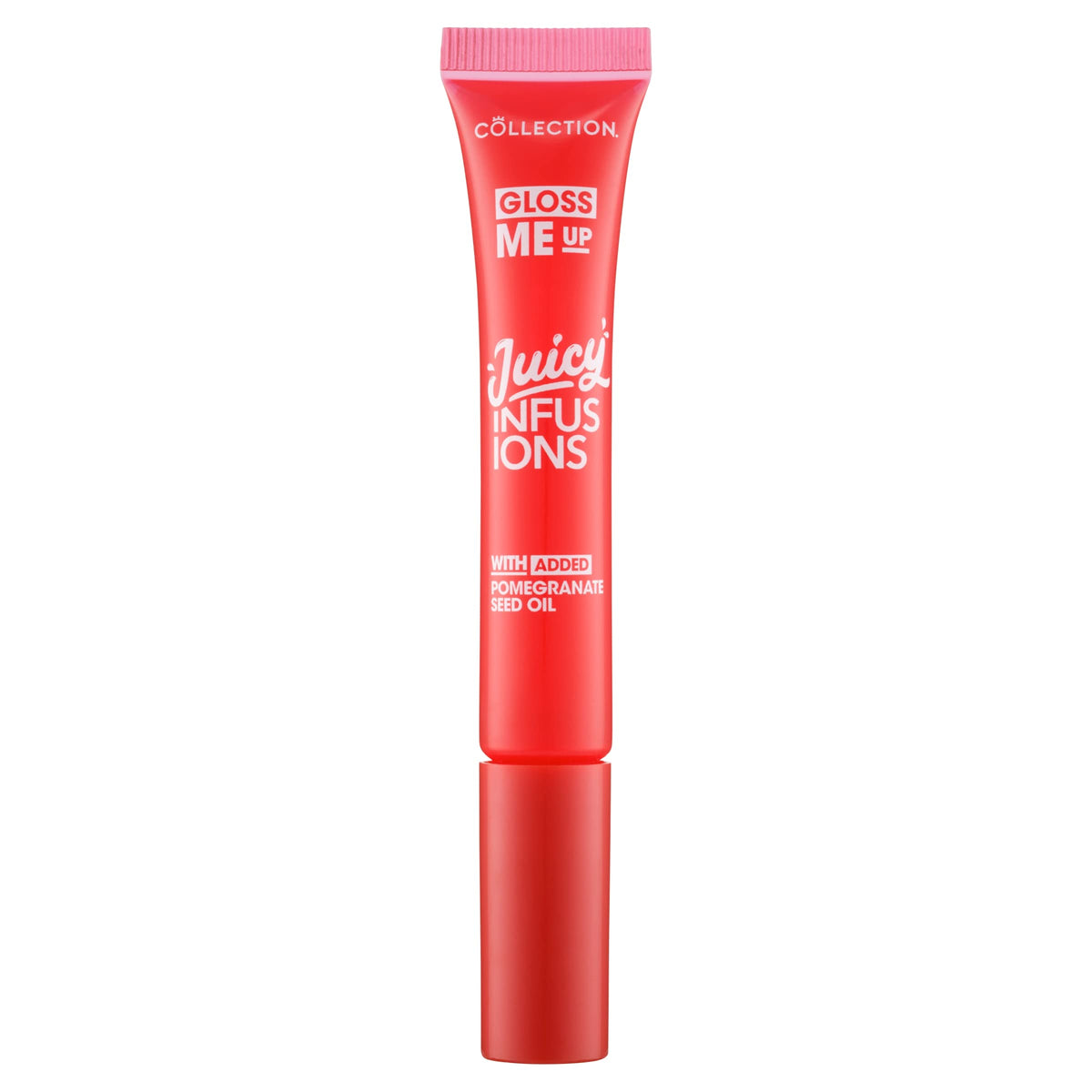 Collection Cosmetics Gloss Me Up Juicy Infusion Pink Lip Gloss, With Added Pomegranate Seed Oil, For Dry Lips, Watermelon Scented, 9ml