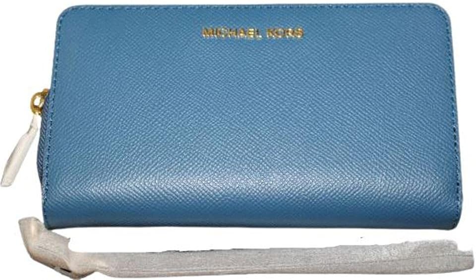 Michael Kors Womens Jet Set Large Flat, Blue,