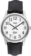 Timex Men's Easy Reader 35mm Watch – Gold-Tone Case White Dial with Gold-Tone Tapered Expansion Band - Black/Silver-Tone/White/A/35mm