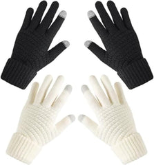 ChicAbode Winter Gloves Womens - Touchscreen Gloves for Women, Warm Gloves with Elastic Cuff Knit Gloves for Cold weather