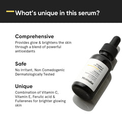 Minimalist 16% Vitamin C Face Serum (Advanced) With Vit E, & Ferulic Acid For Glowing Skin | Advanced Brightening Formula With Power of Vit C & E, Ferulic Acid & Fullerenes