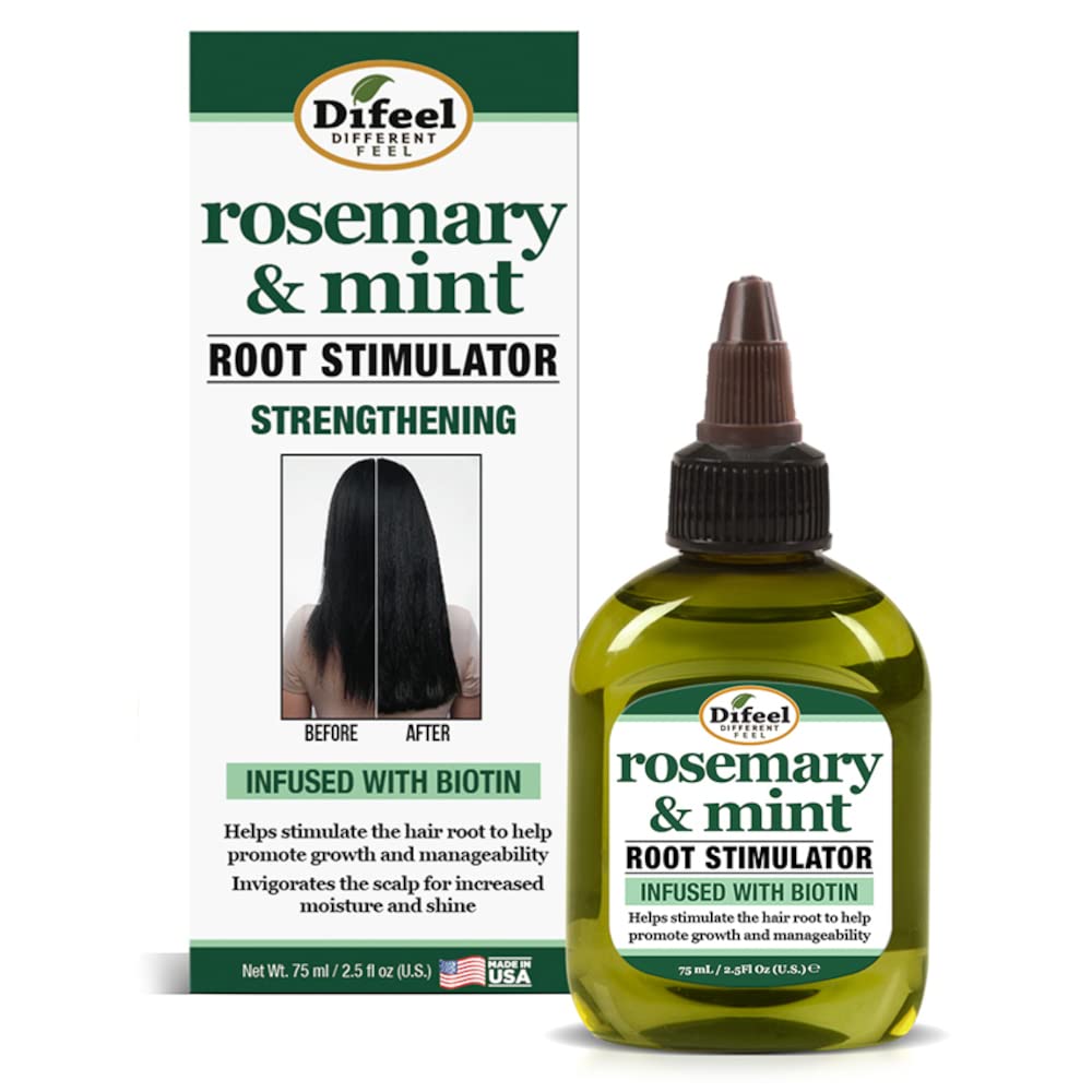 Difeel Rosemary and Mint Root Stimulator with Biotin 74ml - Hair Growth Scalp Treatment, Rosemary Mint Oil for Hair Growth (FSSH52-RMT25)