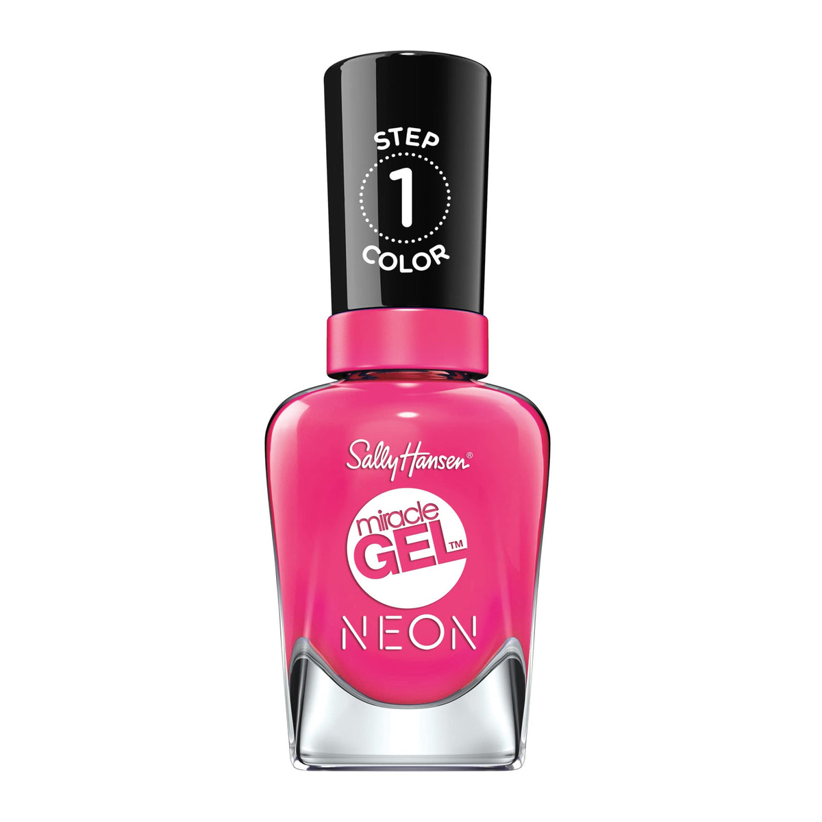 Sally Hansen Miracle Gel™, Fuchsia Fever, At Home Gel Nail Polish, Gel Nail Polish, No UV Lamp Needed, Long Lasting, Chip Resistant