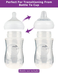 Sippy Spout for Philips Avent Natural Baby Bottles, My Grippy Spout Sippy Cup and Natural Trainer Sippy Cup,Variable Flow, Silicone Conversion,6+ Months,4 Count