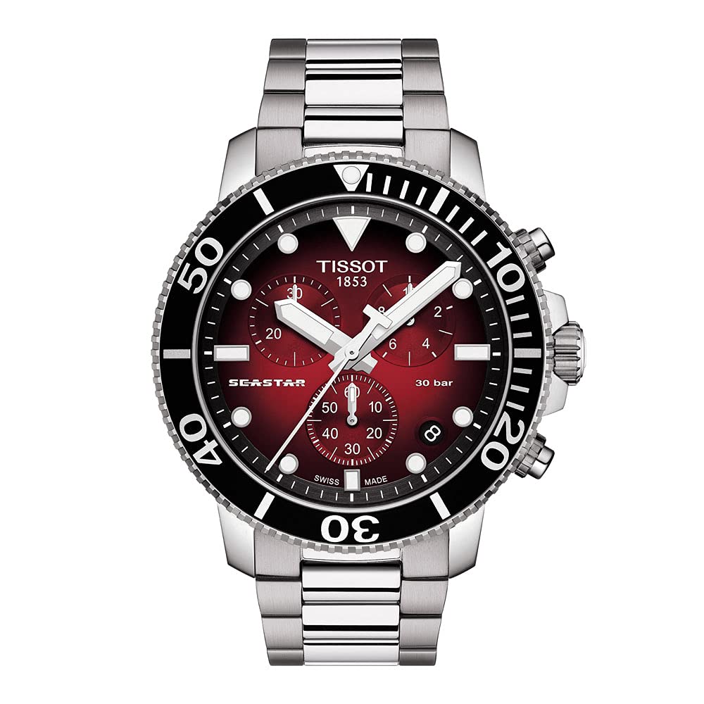 Tissot SEASTAR GTS QTZ CHR SS RD IND - Red