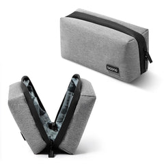 Boona Electronic Organiser Case, Splash-Proof Accessory Bag, Gadget Storage Bag, USB Cable Organiser, Travel-Friendly, Grey-L