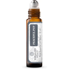 Vitality Peaceful Pup - Dog Anxiety & Stress Relief Roll-On (by Vitality Extracts) - Natural Calm, Ease Anxiety & Stress, Aromatherapy, Lavender Essential Oil, Lemon Essential Oil, in Almond Oil Base