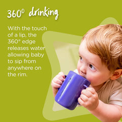 Tommee Tippee 360° Training Cup for Babies with INTELLIVALVE Leak and Shake-Proof Technology and BACSHIELD Antibacterial Technology, 6m+, 200ml, Pack of 1, Orange