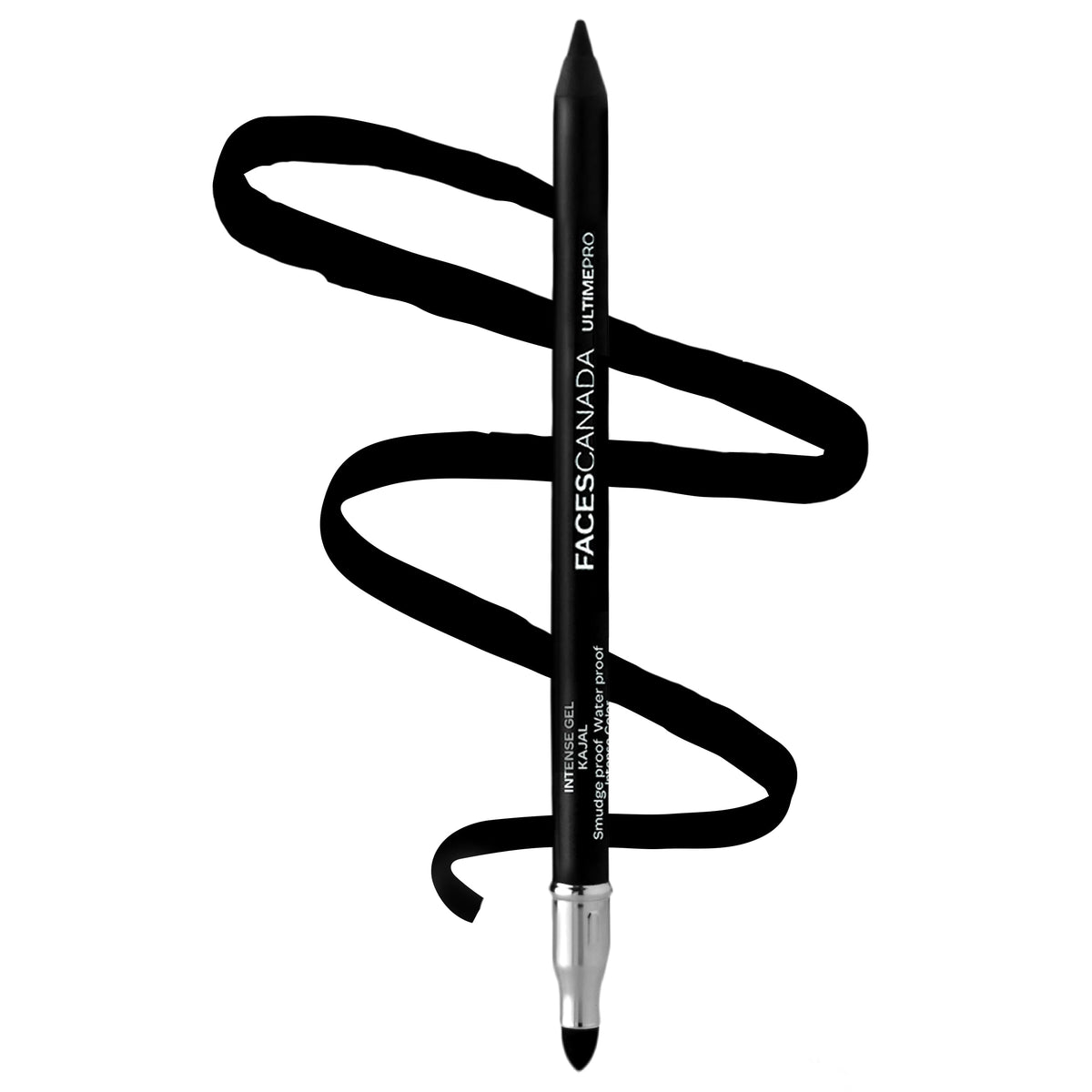 FACESCANADA Faces Ultime Pro Intense Gel Kajal with Sharpener (Black,1.2g)