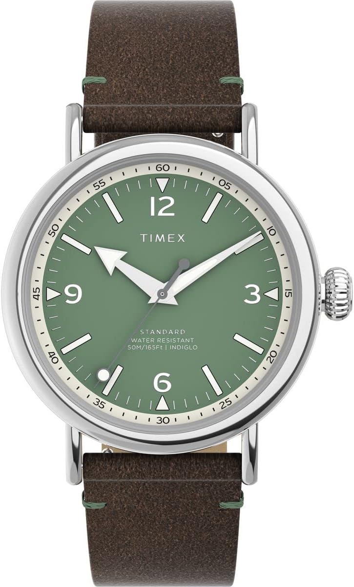 Timex x Peanuts Men's Standard 40mm Watch - Brown/Green/Silver-Tone/White