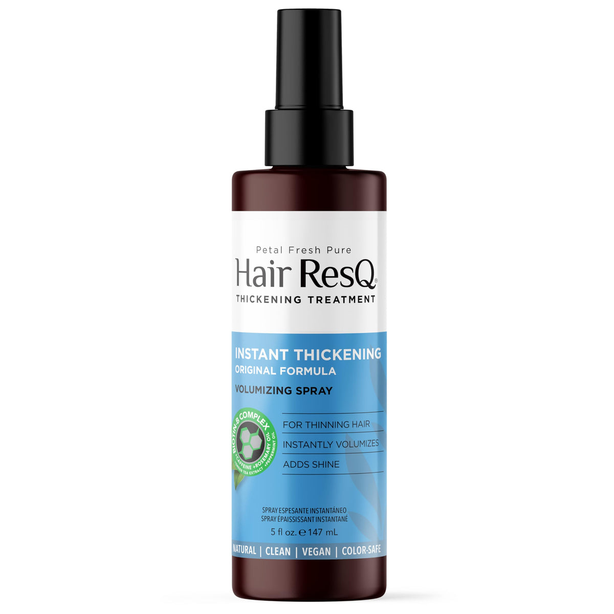 Petal Fresh Hair Resq Instant Thickening Spray, 147Ml | With Organic Rosemary And Mint | Help Stimulate Healthy, Thick Hair | Paraben-Free, Sulfate-Free & Vegan