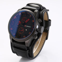 CURREN Analogue - Digital Men's Watch (Dial Colored Strap), Red, strap