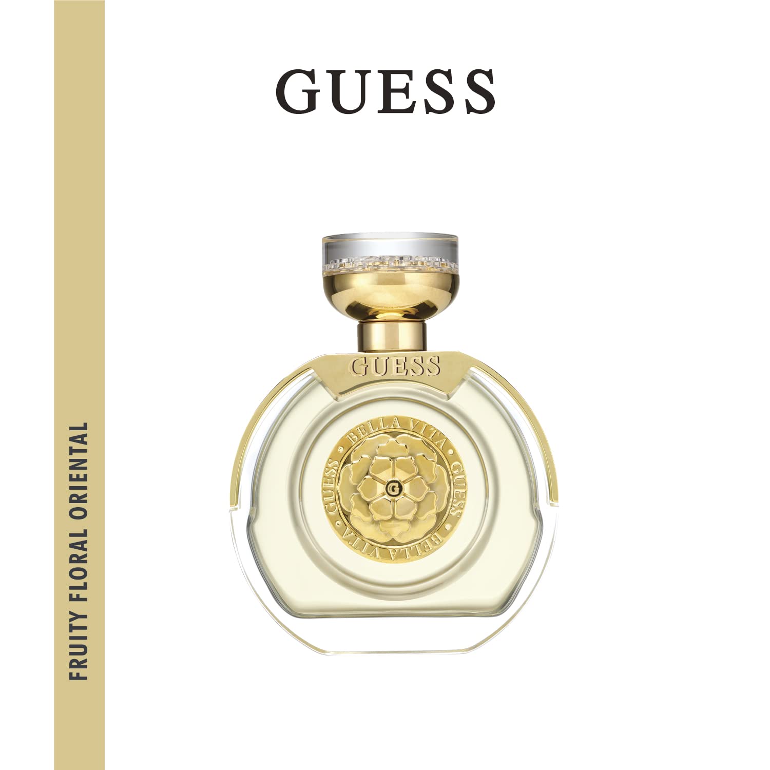 GUESS GUESS, Fragrance Bella Vita Eau De Parfum Edp Spray Perfume for Women, Gold, 3.4 Fl Oz