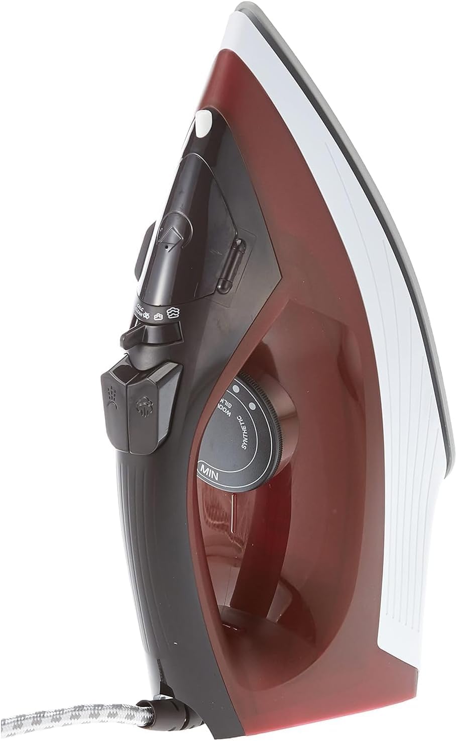Black & Decker 1600w 300ml steam iron, ceramic coated soleplate with anti calc, drip, self clean and auto shutoff, removes stubborn creases quickly easily